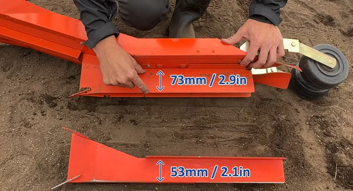 73mm Replacement Plow for Paper Pot Transplanter HP-16 and Double Row Transplanter HP-7IV - Image 2